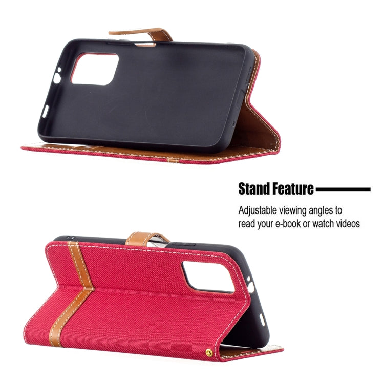 For Xiaomi Poco M3 Color Matching Denim Texture Horizontal Flip Leather Case with Holder & Card Slots & Wallet & Lanyard