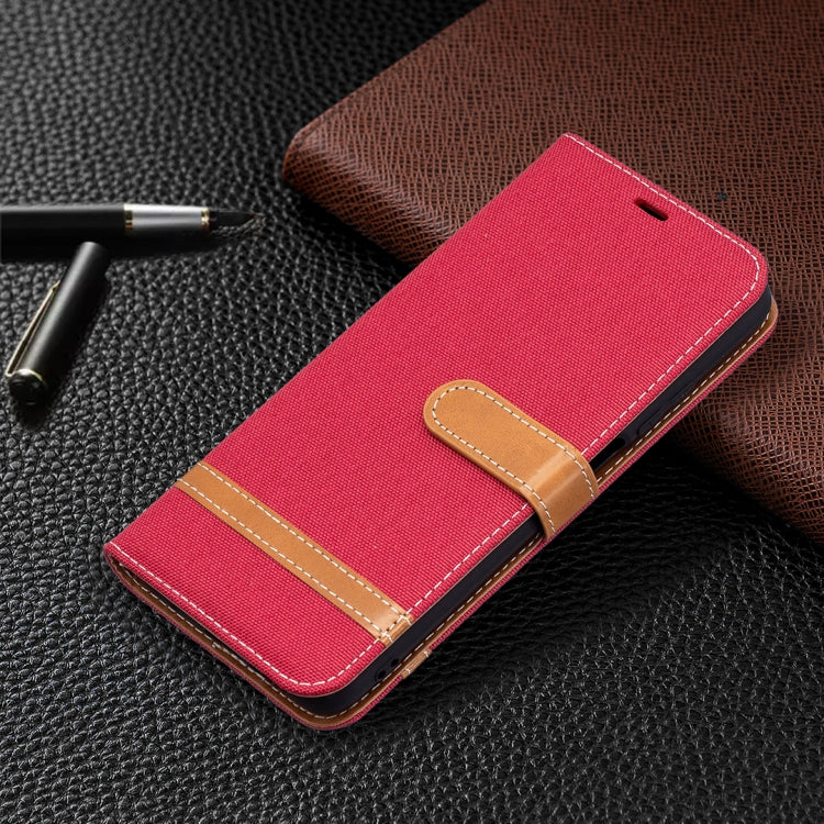 For Xiaomi Poco M3 Color Matching Denim Texture Horizontal Flip Leather Case with Holder & Card Slots & Wallet & Lanyard