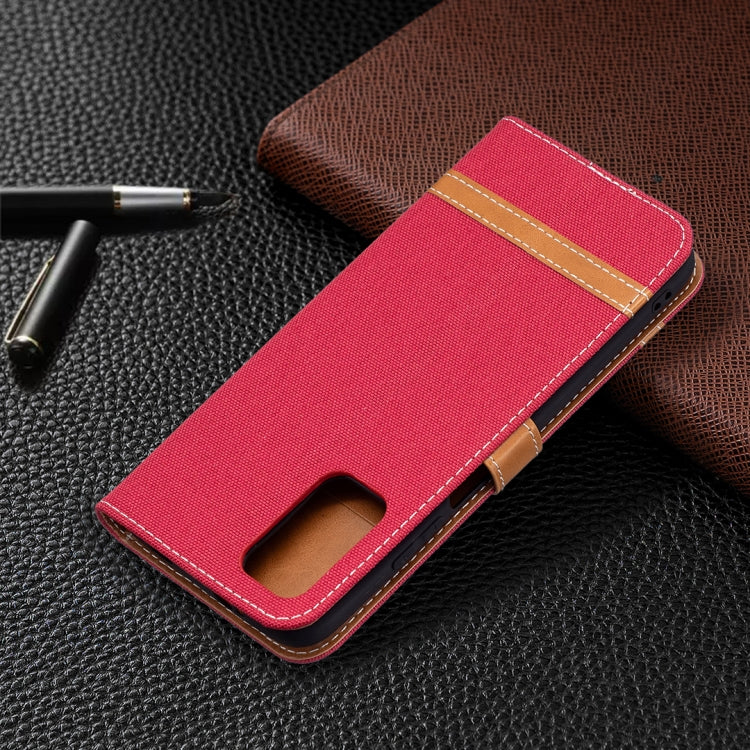 For Xiaomi Poco M3 Color Matching Denim Texture Horizontal Flip Leather Case with Holder & Card Slots & Wallet & Lanyard