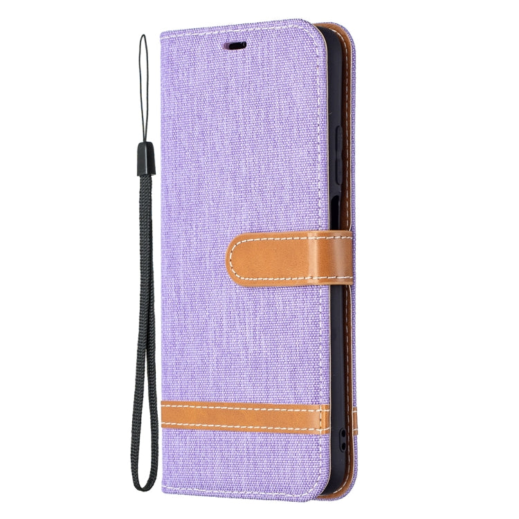 For Xiaomi Poco M3 Color Matching Denim Texture Horizontal Flip Leather Case with Holder & Card Slots & Wallet & Lanyard