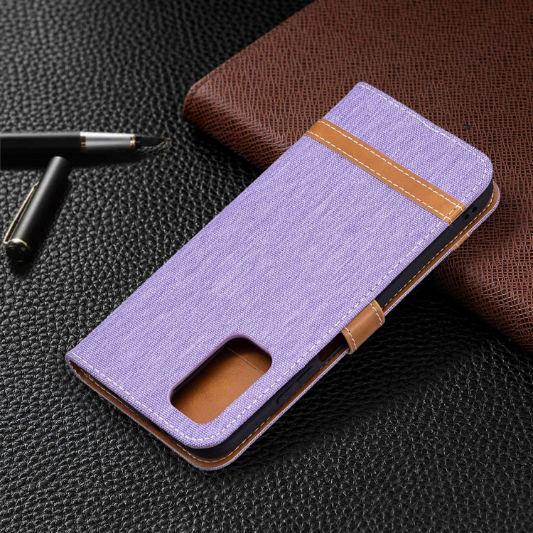 For Xiaomi Poco M3 Color Matching Denim Texture Horizontal Flip Leather Case with Holder & Card Slots & Wallet & Lanyard