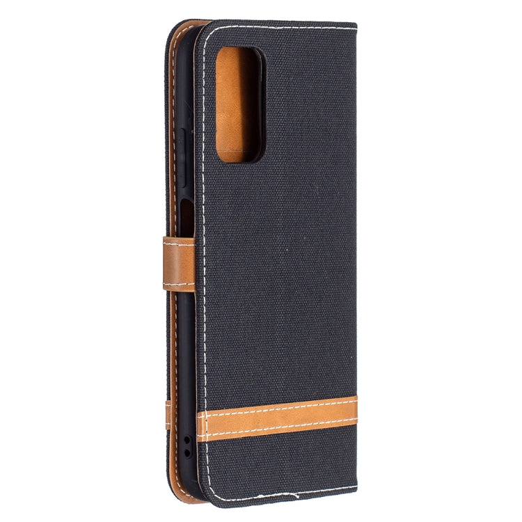 For Xiaomi Poco M3 Color Matching Denim Texture Horizontal Flip Leather Case with Holder & Card Slots & Wallet & Lanyard