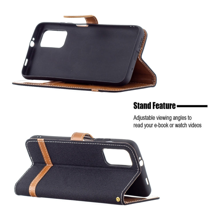 For Xiaomi Poco M3 Color Matching Denim Texture Horizontal Flip Leather Case with Holder & Card Slots & Wallet & Lanyard