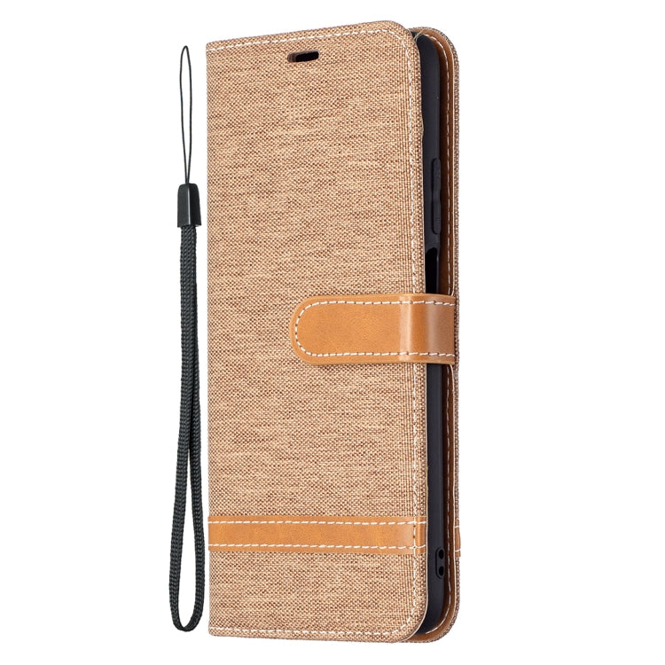 For Xiaomi Poco M3 Color Matching Denim Texture Horizontal Flip Leather Case with Holder & Card Slots & Wallet & Lanyard