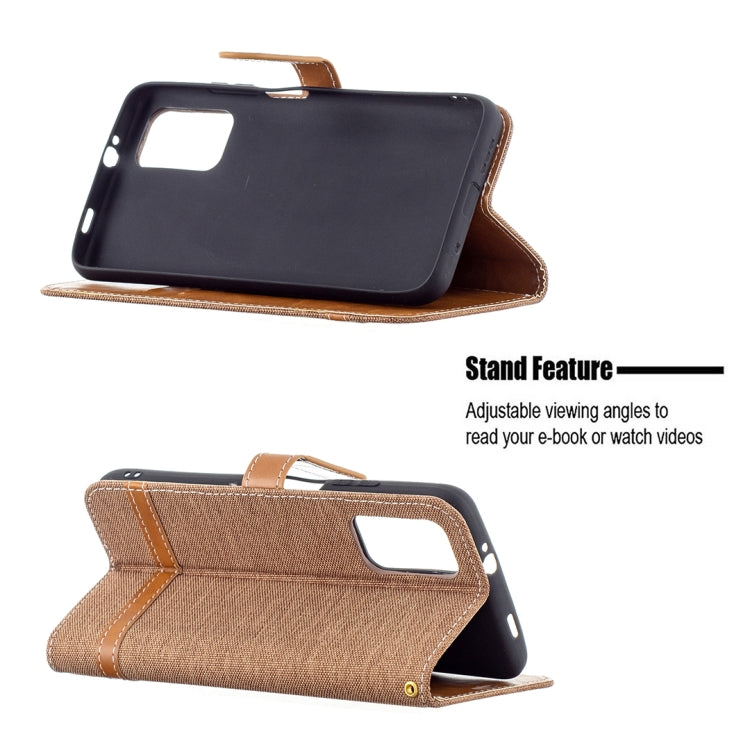 For Xiaomi Poco M3 Color Matching Denim Texture Horizontal Flip Leather Case with Holder & Card Slots & Wallet & Lanyard