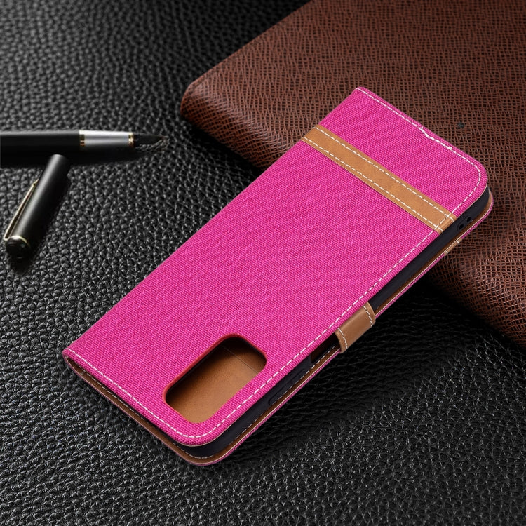 For Xiaomi Poco M3 Color Matching Denim Texture Horizontal Flip Leather Case with Holder & Card Slots & Wallet & Lanyard