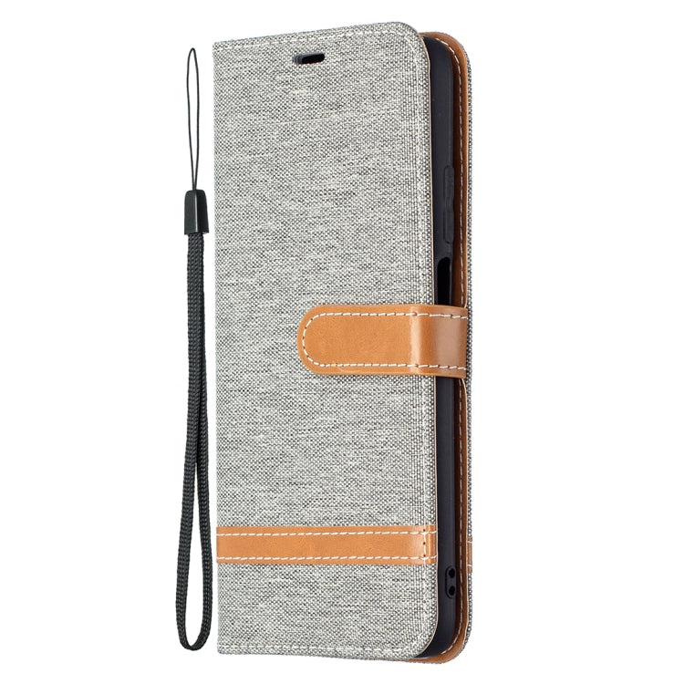 For Xiaomi Poco M3 Color Matching Denim Texture Horizontal Flip Leather Case with Holder & Card Slots & Wallet & Lanyard