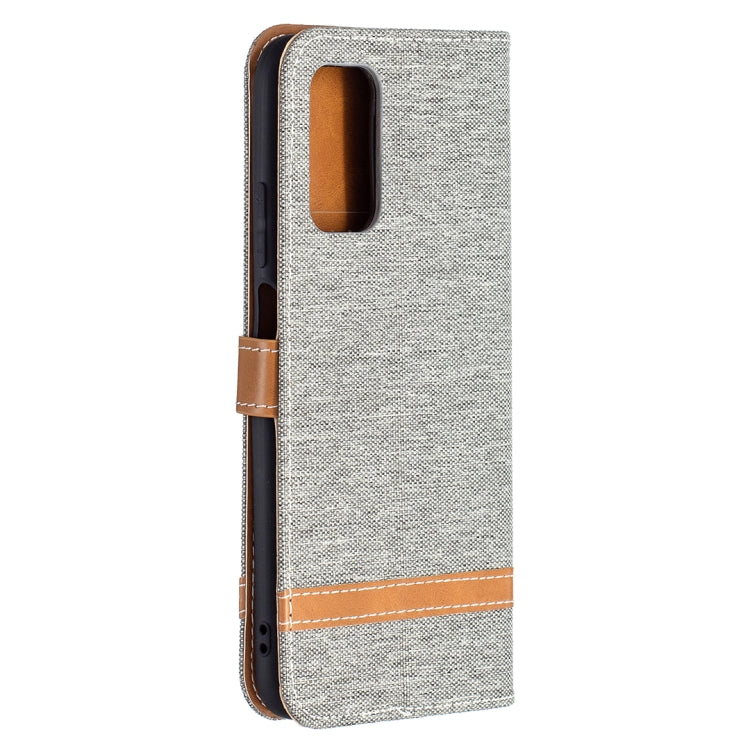 For Xiaomi Poco M3 Color Matching Denim Texture Horizontal Flip Leather Case with Holder & Card Slots & Wallet & Lanyard