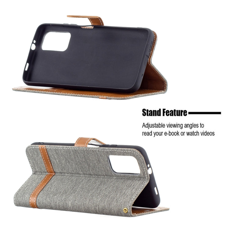 For Xiaomi Poco M3 Color Matching Denim Texture Horizontal Flip Leather Case with Holder & Card Slots & Wallet & Lanyard