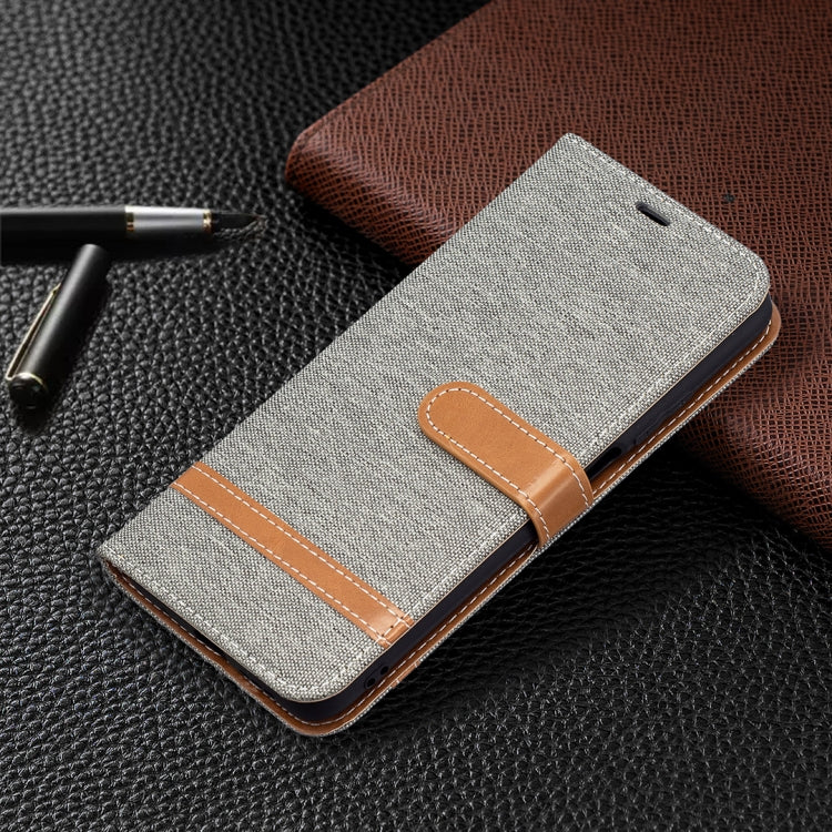 For Xiaomi Poco M3 Color Matching Denim Texture Horizontal Flip Leather Case with Holder & Card Slots & Wallet & Lanyard