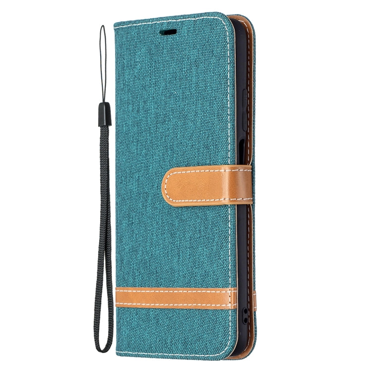 For Xiaomi Poco M3 Color Matching Denim Texture Horizontal Flip Leather Case with Holder & Card Slots & Wallet & Lanyard