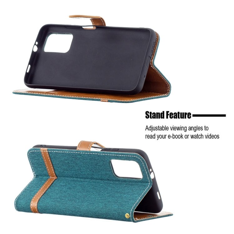 For Xiaomi Poco M3 Color Matching Denim Texture Horizontal Flip Leather Case with Holder & Card Slots & Wallet & Lanyard