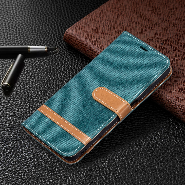 For Xiaomi Poco M3 Color Matching Denim Texture Horizontal Flip Leather Case with Holder & Card Slots & Wallet & Lanyard