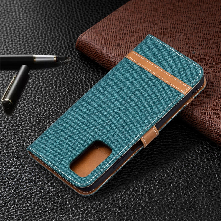 For Xiaomi Poco M3 Color Matching Denim Texture Horizontal Flip Leather Case with Holder & Card Slots & Wallet & Lanyard