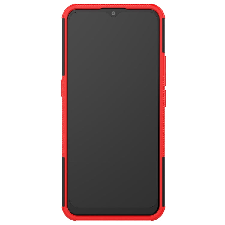 For Motorola Moto E7 Tire Texture Shockproof TPU+PC Protective Case with Holder