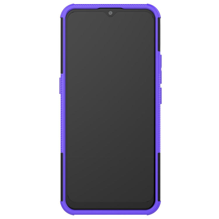 For Motorola Moto E7 Tire Texture Shockproof TPU+PC Protective Case with Holder