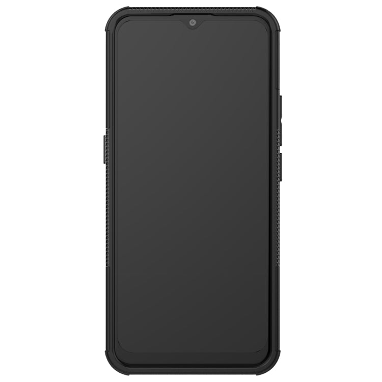 For Motorola Moto E7 Tire Texture Shockproof TPU+PC Protective Case with Holder