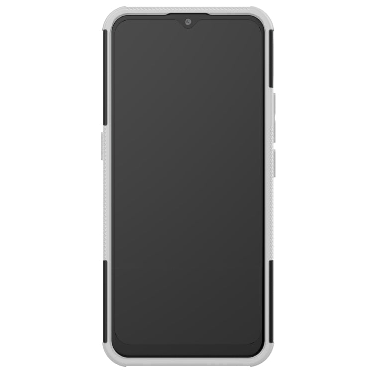 For Motorola Moto E7 Tire Texture Shockproof TPU+PC Protective Case with Holder