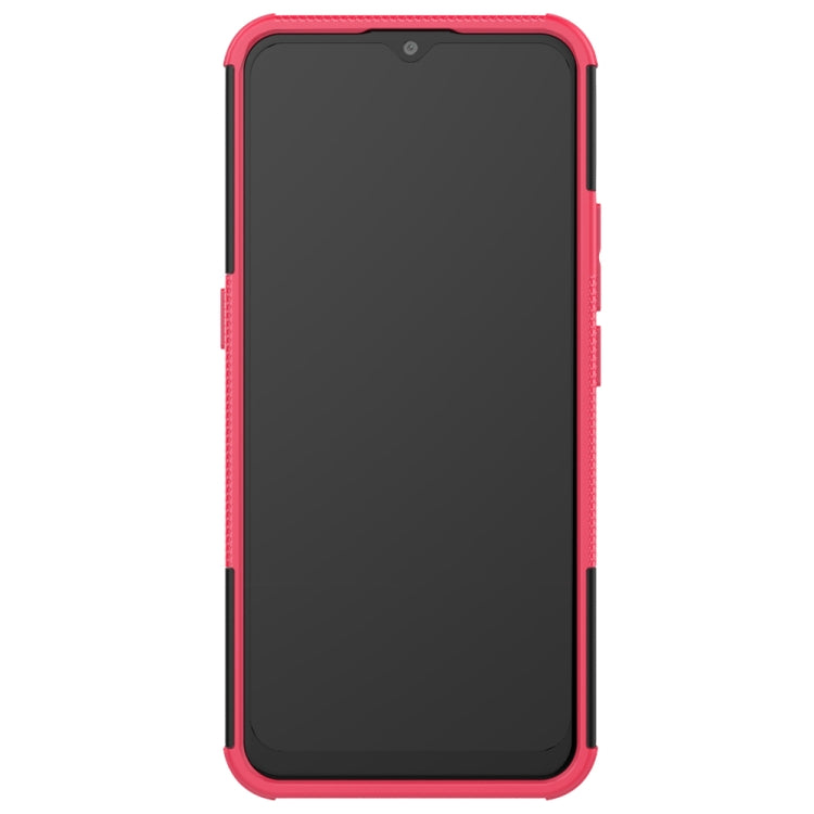 For Motorola Moto E7 Tire Texture Shockproof TPU+PC Protective Case with Holder