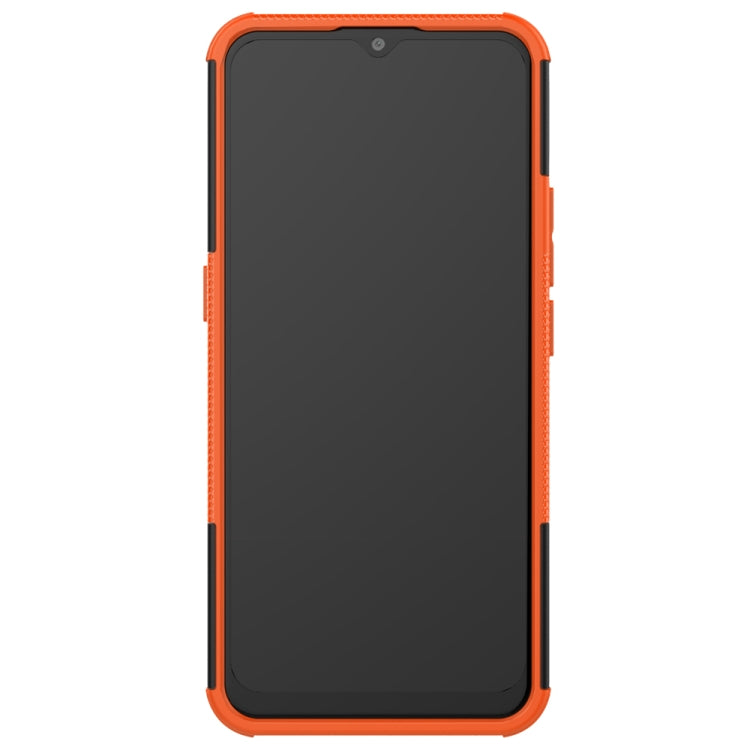 For Motorola Moto E7 Tire Texture Shockproof TPU+PC Protective Case with Holder