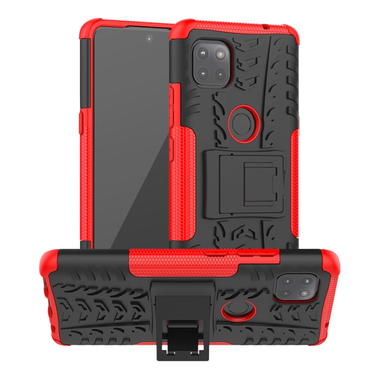 For Motorola Moto G 5G Tire Texture Shockproof TPU+PC Protective Case with Holder