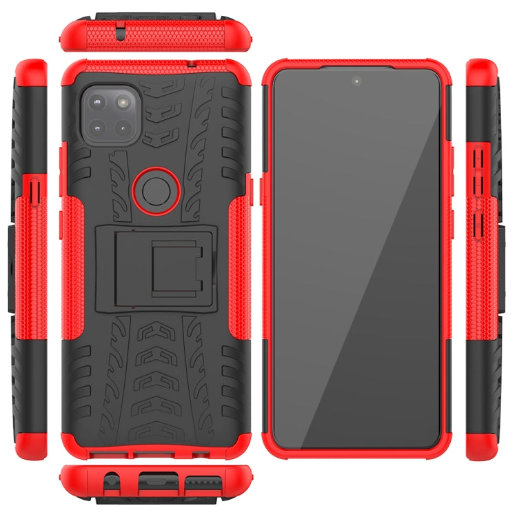 For Motorola Moto G 5G Tire Texture Shockproof TPU+PC Protective Case with Holder