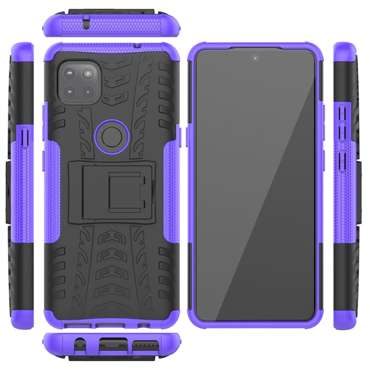 For Motorola Moto G 5G Tire Texture Shockproof TPU+PC Protective Case with Holder