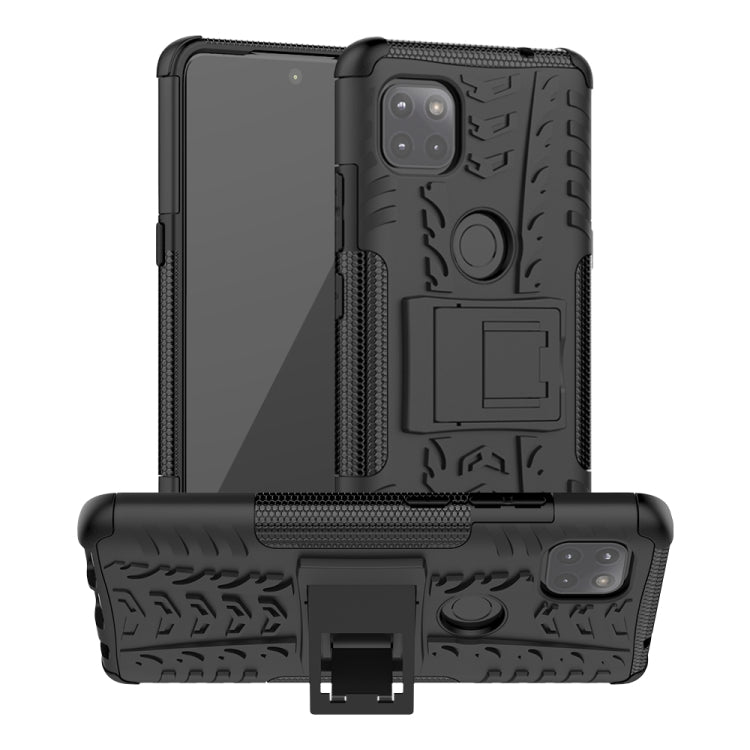 For Motorola Moto G 5G Tire Texture Shockproof TPU+PC Protective Case with Holder