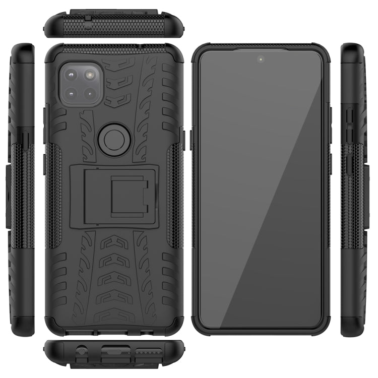 For Motorola Moto G 5G Tire Texture Shockproof TPU+PC Protective Case with Holder