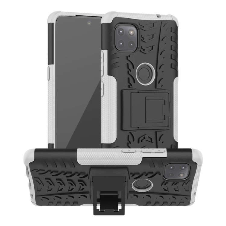 For Motorola Moto G 5G Tire Texture Shockproof TPU+PC Protective Case with Holder