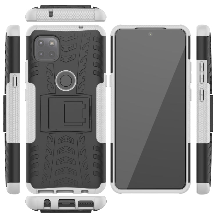 For Motorola Moto G 5G Tire Texture Shockproof TPU+PC Protective Case with Holder