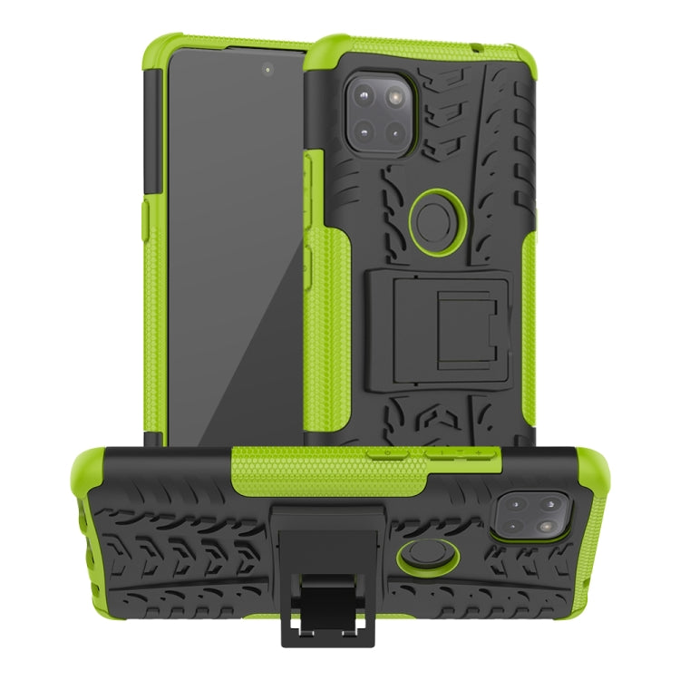 For Motorola Moto G 5G Tire Texture Shockproof TPU+PC Protective Case with Holder
