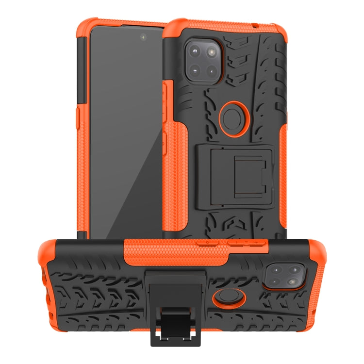 For Motorola Moto G 5G Tire Texture Shockproof TPU+PC Protective Case with Holder