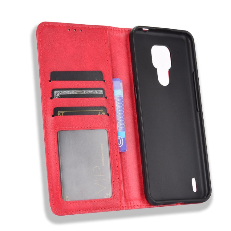 For Motorola Moto E7 Magnetic Buckle Retro Crazy Horse Texture Horizontal Flip Leather Case with Holder & Card Slots & Photo Frame