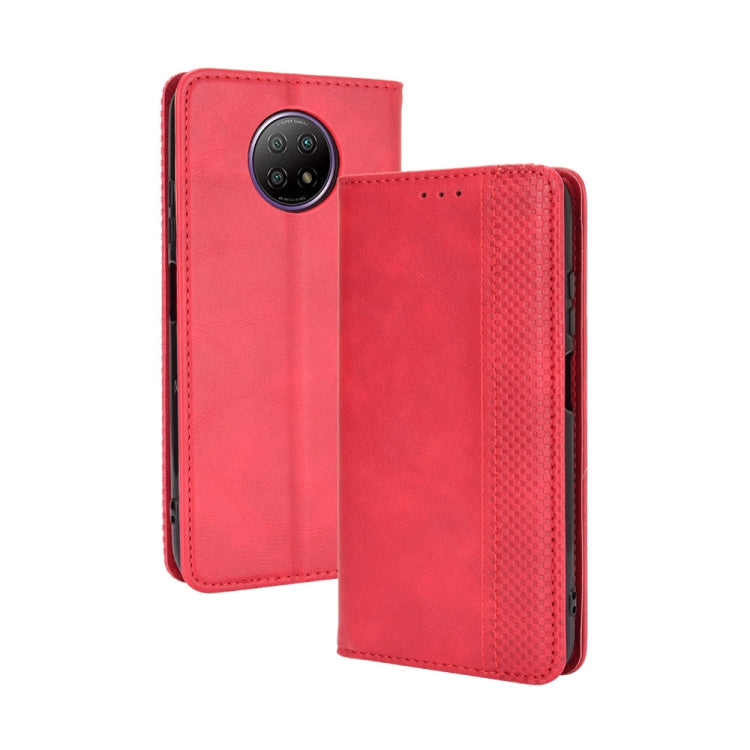 For Xiaomi Redmi Note 9T 5G / Note 9 5G Magnetic Buckle Retro Crazy Horse Texture Horizontal Flip Leather Case with Holder & Card Slots & Photo Frame