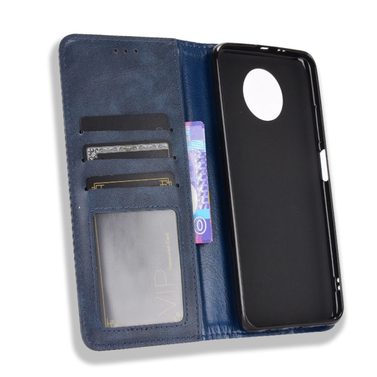 For Xiaomi Redmi Note 9T 5G / Note 9 5G Magnetic Buckle Retro Crazy Horse Texture Horizontal Flip Leather Case with Holder & Card Slots & Photo Frame