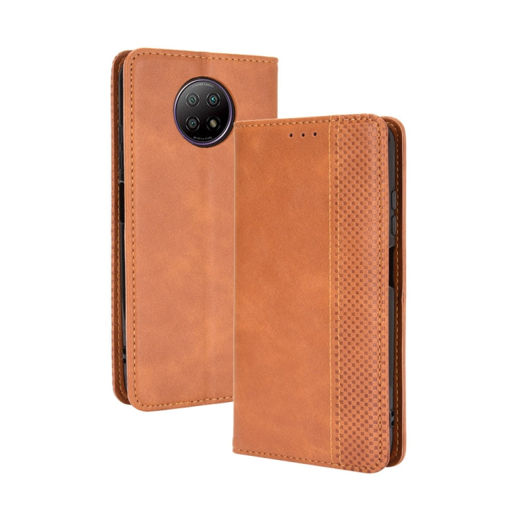 For Xiaomi Redmi Note 9T 5G / Note 9 5G Magnetic Buckle Retro Crazy Horse Texture Horizontal Flip Leather Case with Holder & Card Slots & Photo Frame