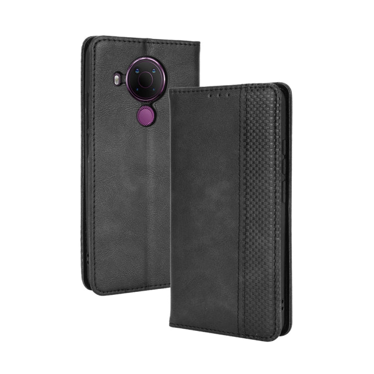 For Nokia 5.4 Magnetic Buckle Retro Crazy Horse Texture Horizontal Flip Leather Case with Holder & Card Slots & Photo Frame