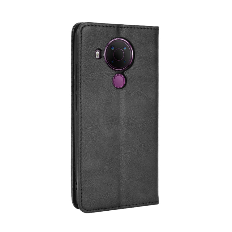 For Nokia 5.4 Magnetic Buckle Retro Crazy Horse Texture Horizontal Flip Leather Case with Holder & Card Slots & Photo Frame
