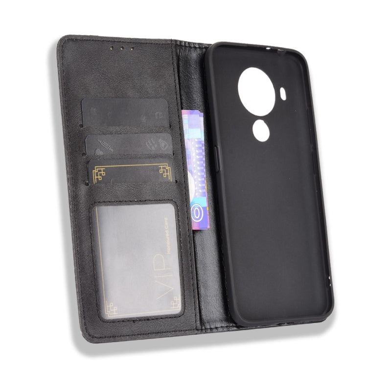 For Nokia 5.4 Magnetic Buckle Retro Crazy Horse Texture Horizontal Flip Leather Case with Holder & Card Slots & Photo Frame