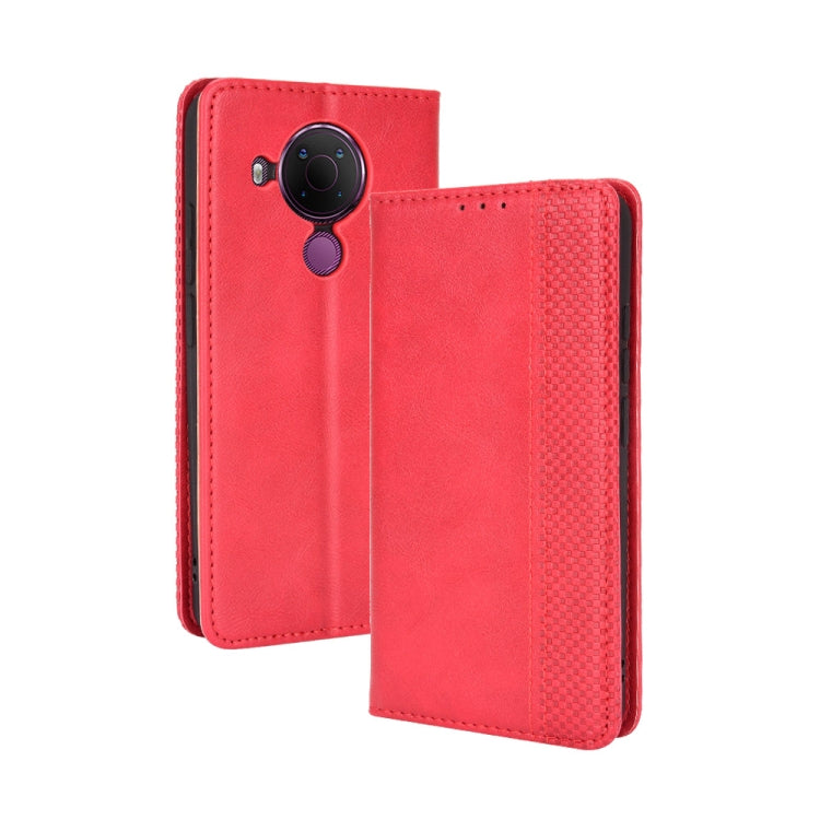 For Nokia 5.4 Magnetic Buckle Retro Crazy Horse Texture Horizontal Flip Leather Case with Holder & Card Slots & Photo Frame
