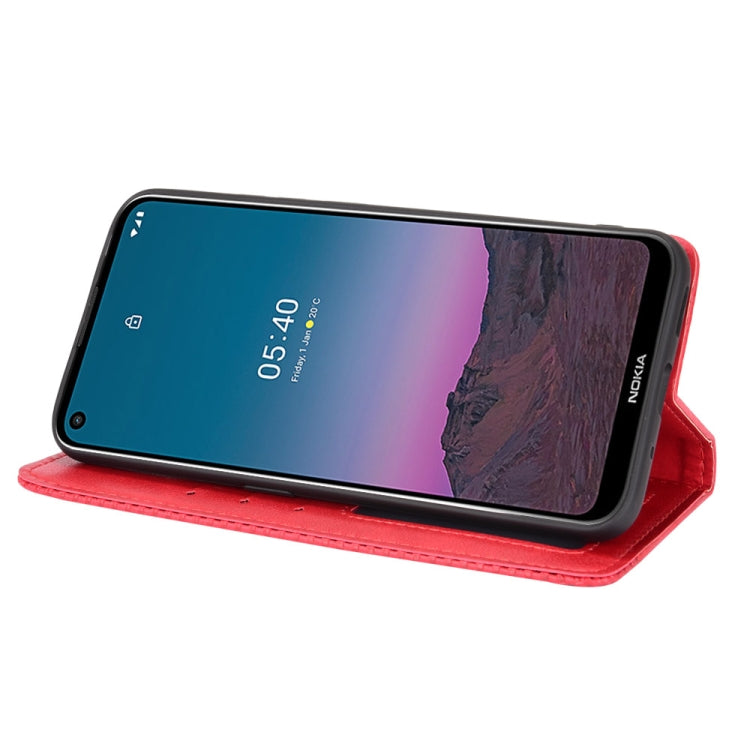 For Nokia 5.4 Magnetic Buckle Retro Crazy Horse Texture Horizontal Flip Leather Case with Holder & Card Slots & Photo Frame