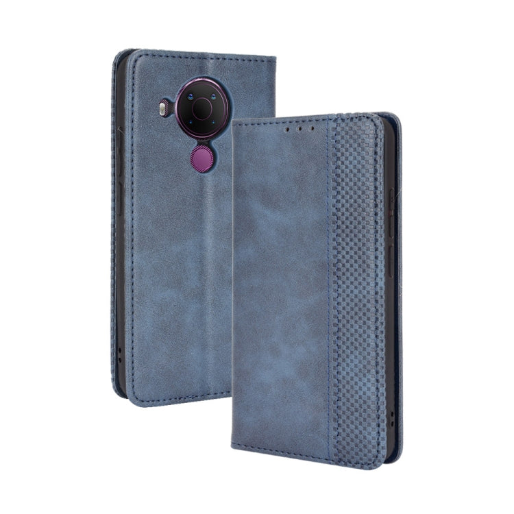 For Nokia 5.4 Magnetic Buckle Retro Crazy Horse Texture Horizontal Flip Leather Case with Holder & Card Slots & Photo Frame