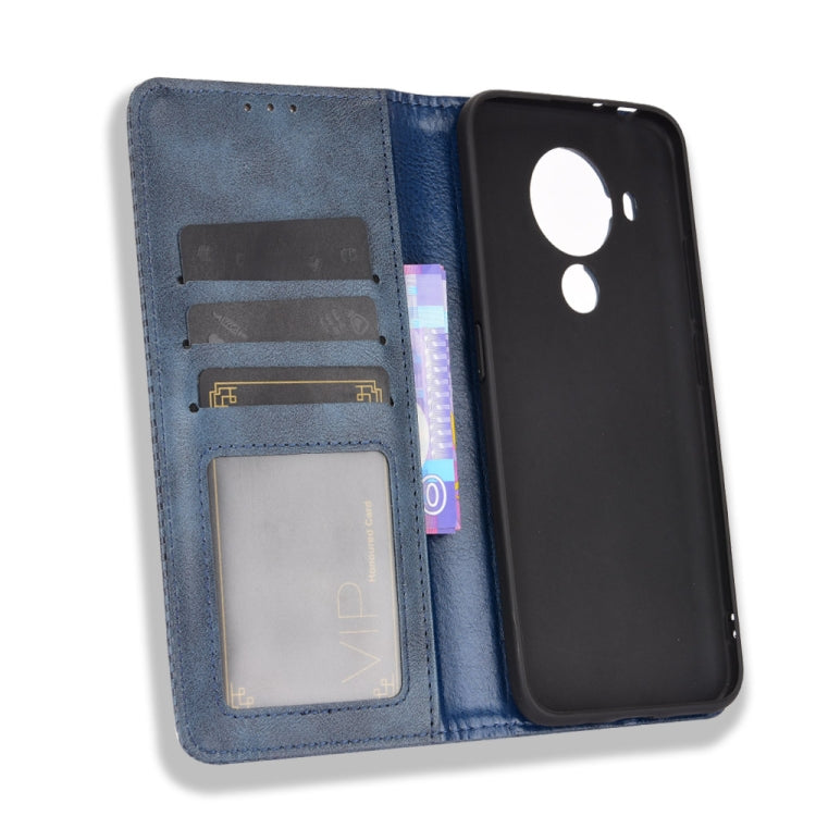 For Nokia 5.4 Magnetic Buckle Retro Crazy Horse Texture Horizontal Flip Leather Case with Holder & Card Slots & Photo Frame