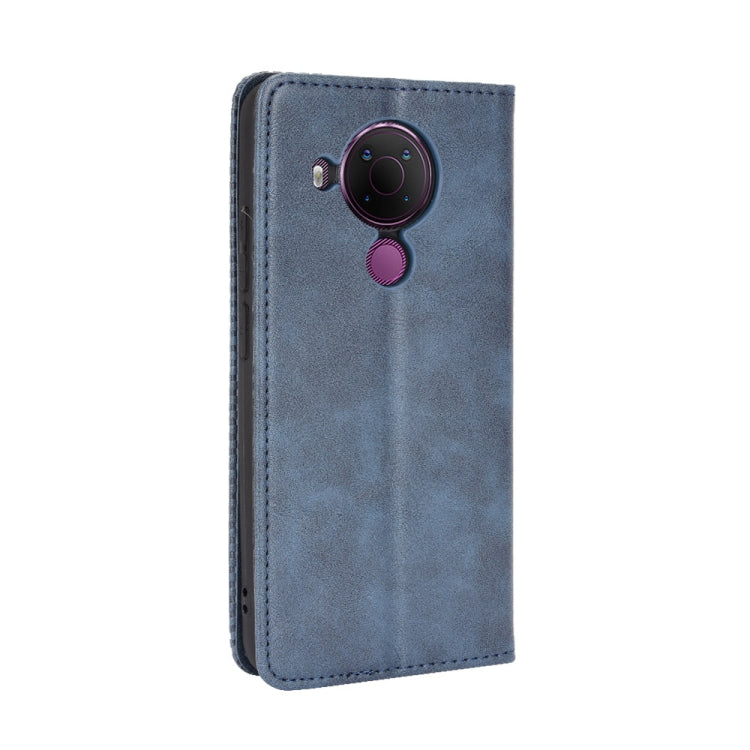 For Nokia 5.4 Magnetic Buckle Retro Crazy Horse Texture Horizontal Flip Leather Case with Holder & Card Slots & Photo Frame