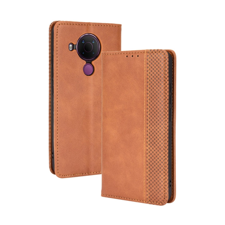 For Nokia 5.4 Magnetic Buckle Retro Crazy Horse Texture Horizontal Flip Leather Case with Holder & Card Slots & Photo Frame