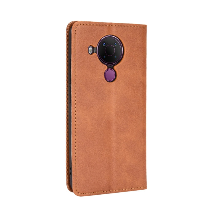 For Nokia 5.4 Magnetic Buckle Retro Crazy Horse Texture Horizontal Flip Leather Case with Holder & Card Slots & Photo Frame