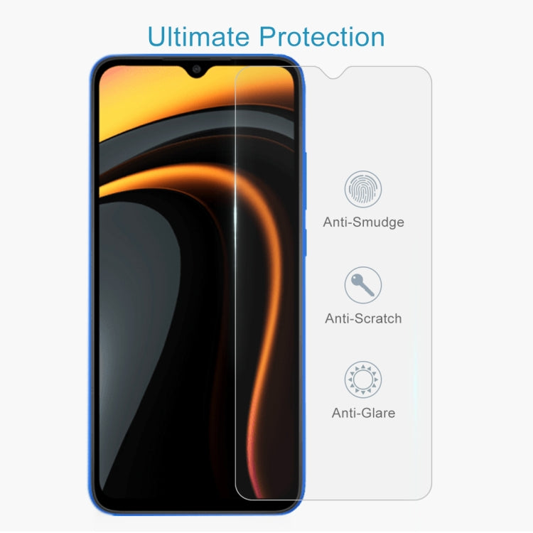 For Xiaomi Poco C3 0.26mm 9H 2.5D Tempered Glass Film
