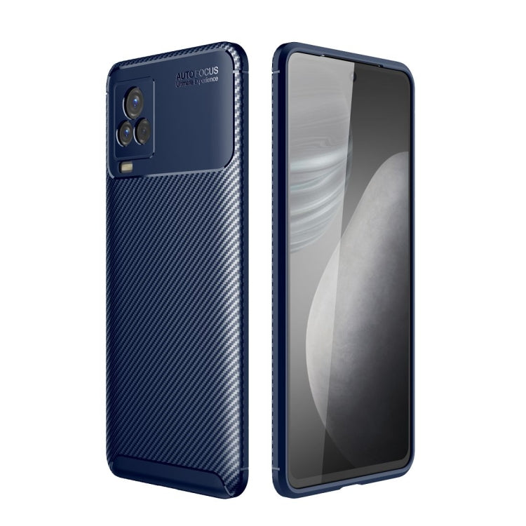 For vivo iQOO 7 Carbon Fiber Texture Shockproof TPU Case