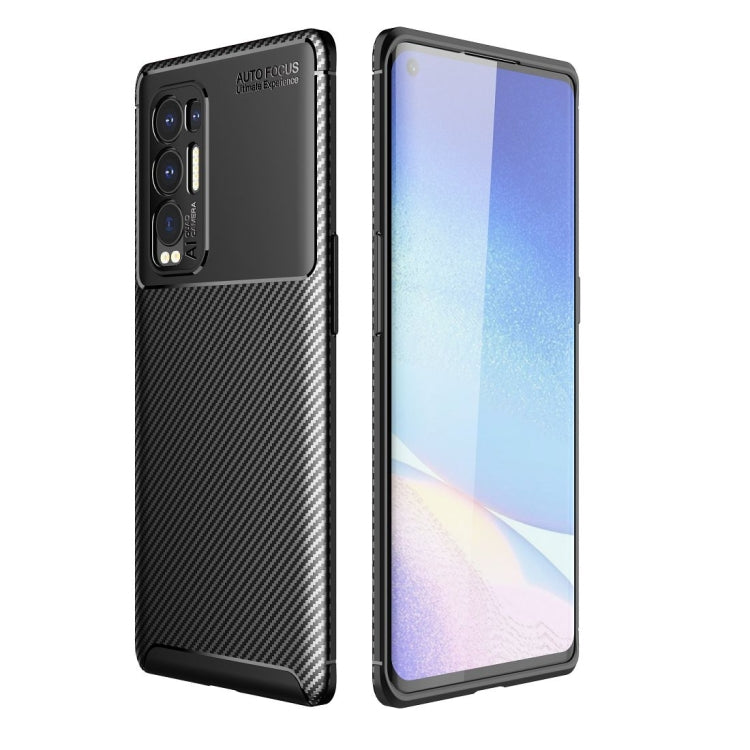 For OPPO Reno5 Pro Plus Carbon Fiber Texture Shockproof TPU Case